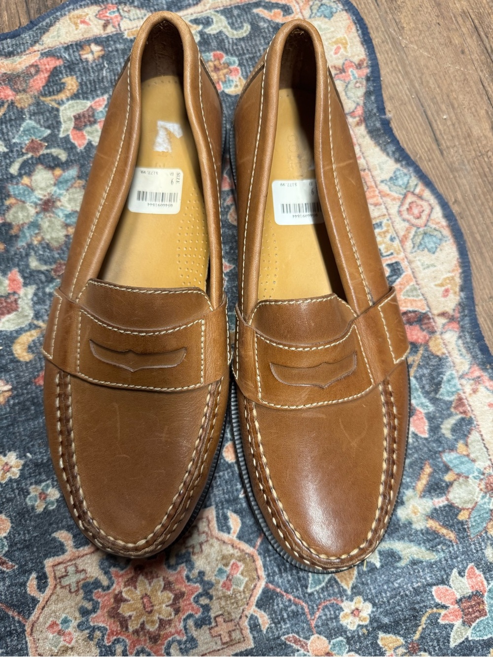Cole Haan Tan Leather Penny Loafers